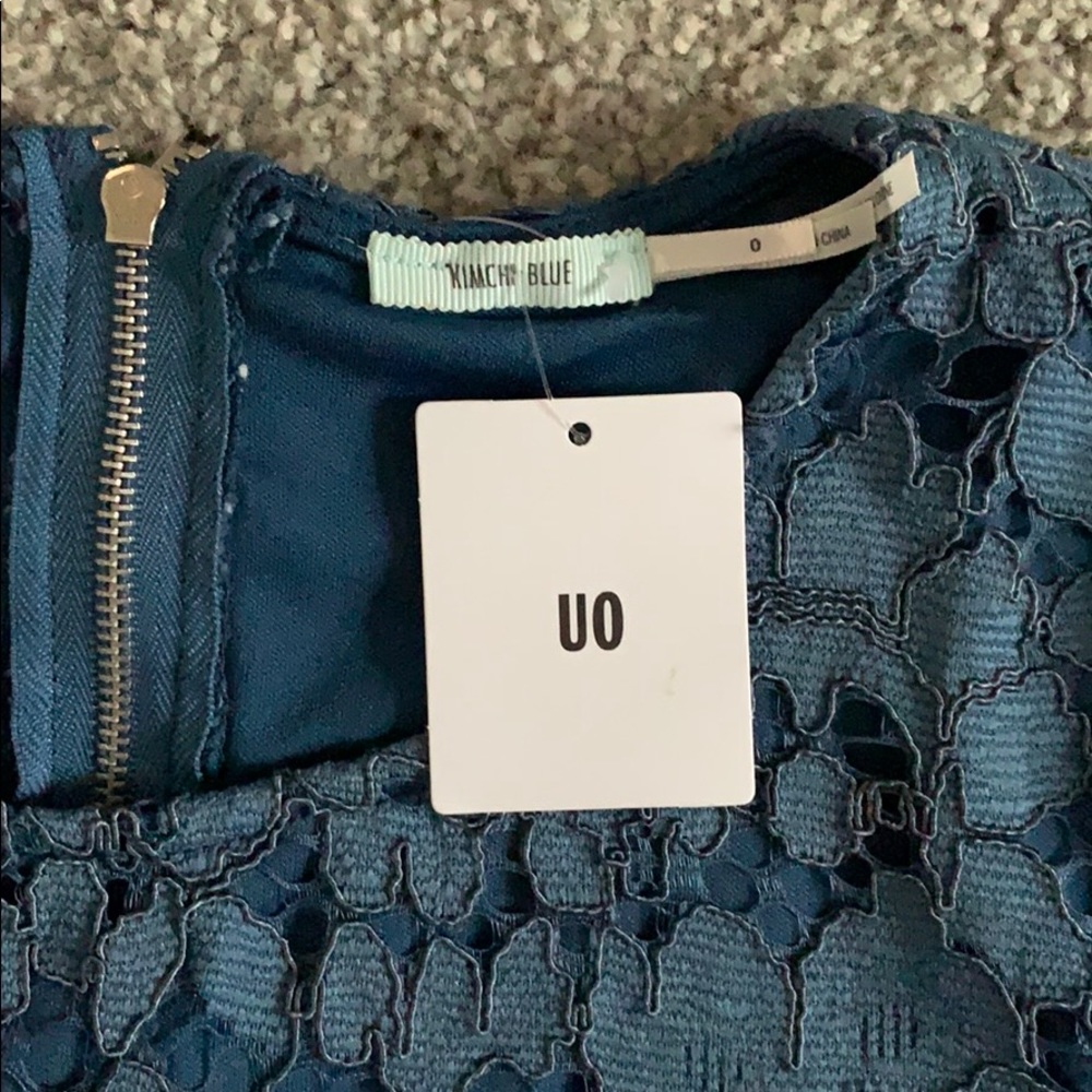 Urban Outfitters Blue Lace Romper; New with Tags - Picture 2 of 3